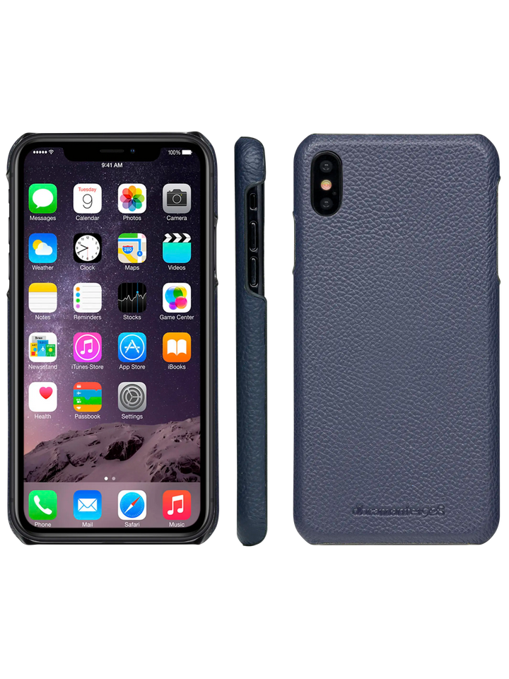 Lynge - iPhone Xs Max - Pebbled Blue Phone Case