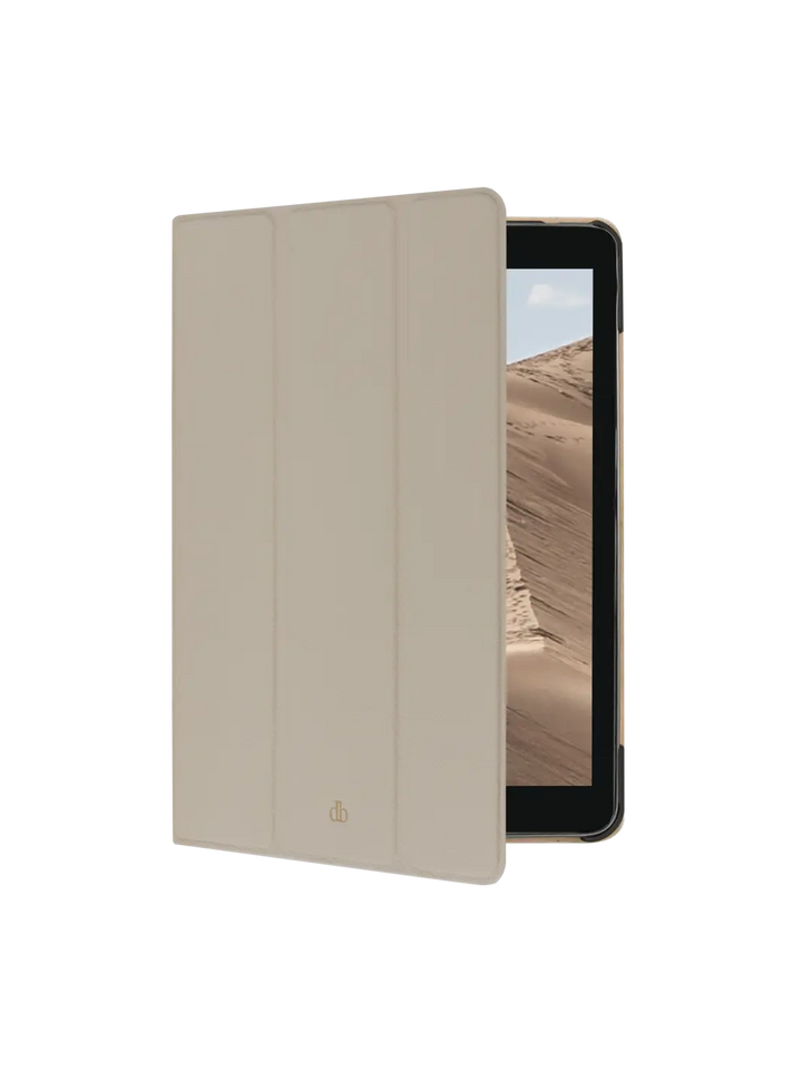 Milan full-grain leather iPad case#color_sand-dune