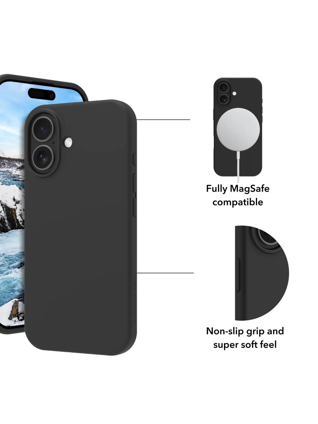 Monaco MagSafe - iPhone 17 - Night Black Phone Case