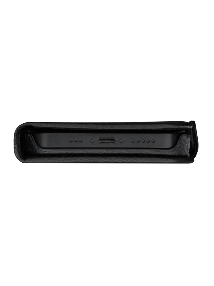 New York pebbled Night Black iPhone 15 Pro Max Phone Case