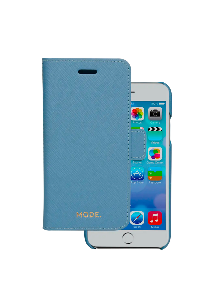 New York Saffiano Nightfall Blue iPhone SE 8 7 6 Phone Case