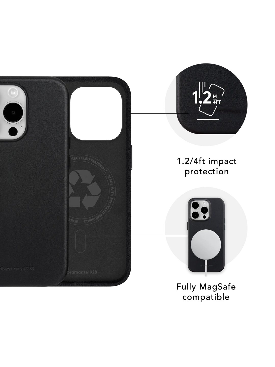 Roskilde MagSafe - iPhone 15 Pro - Black Phone Case