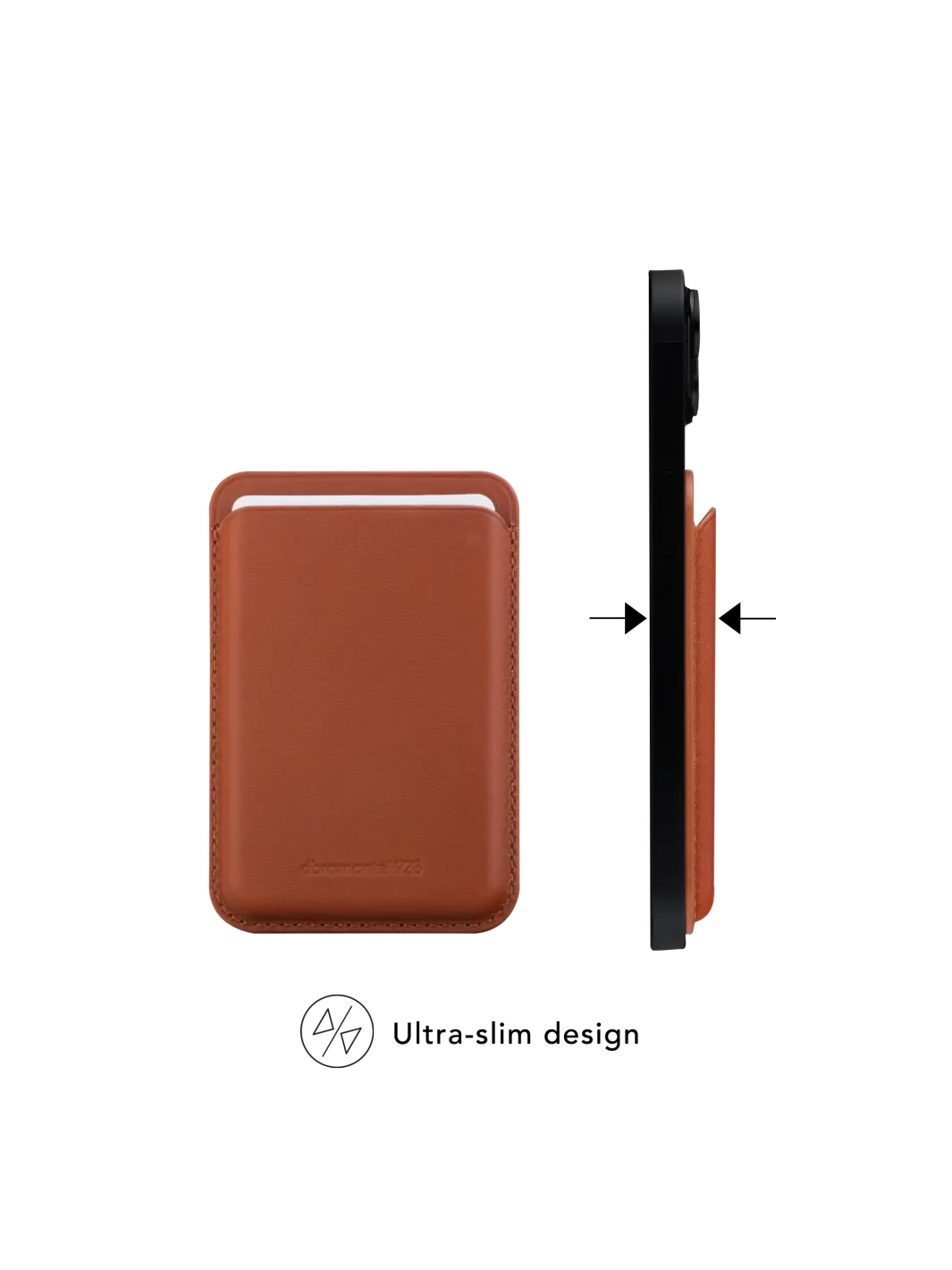Leather wallet with MagSafe - Tan