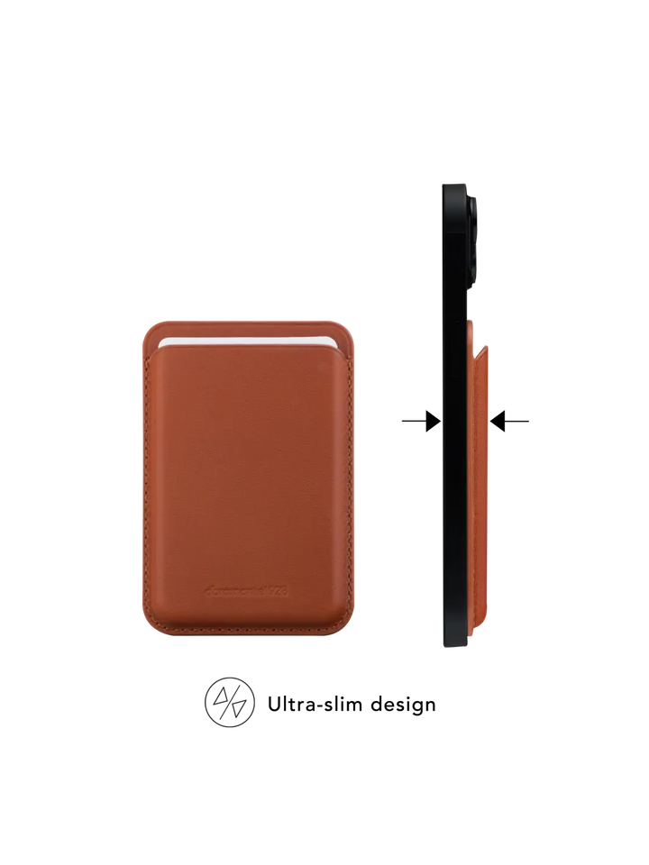 Leather wallet with MagSafe - Tan