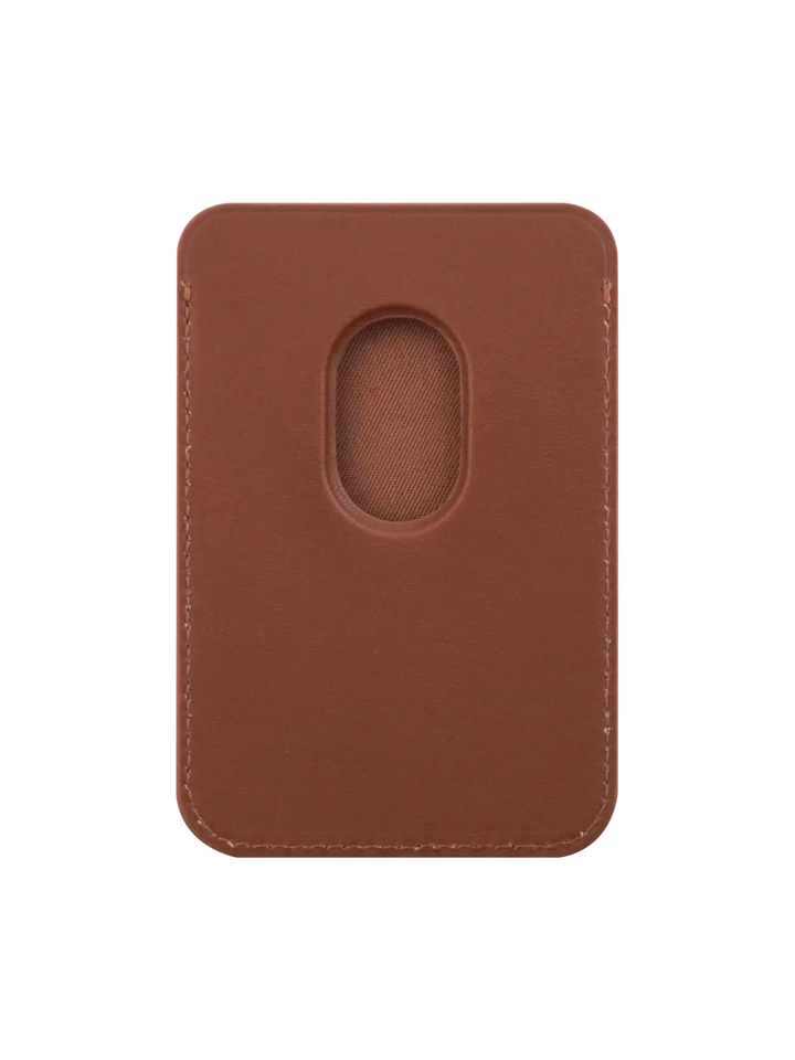 Leather wallet with MagSafe - Tan