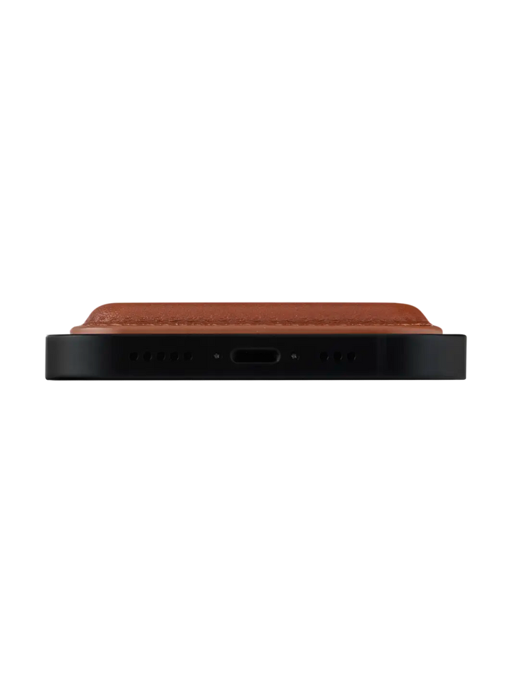 Leather wallet with MagSafe - Tan