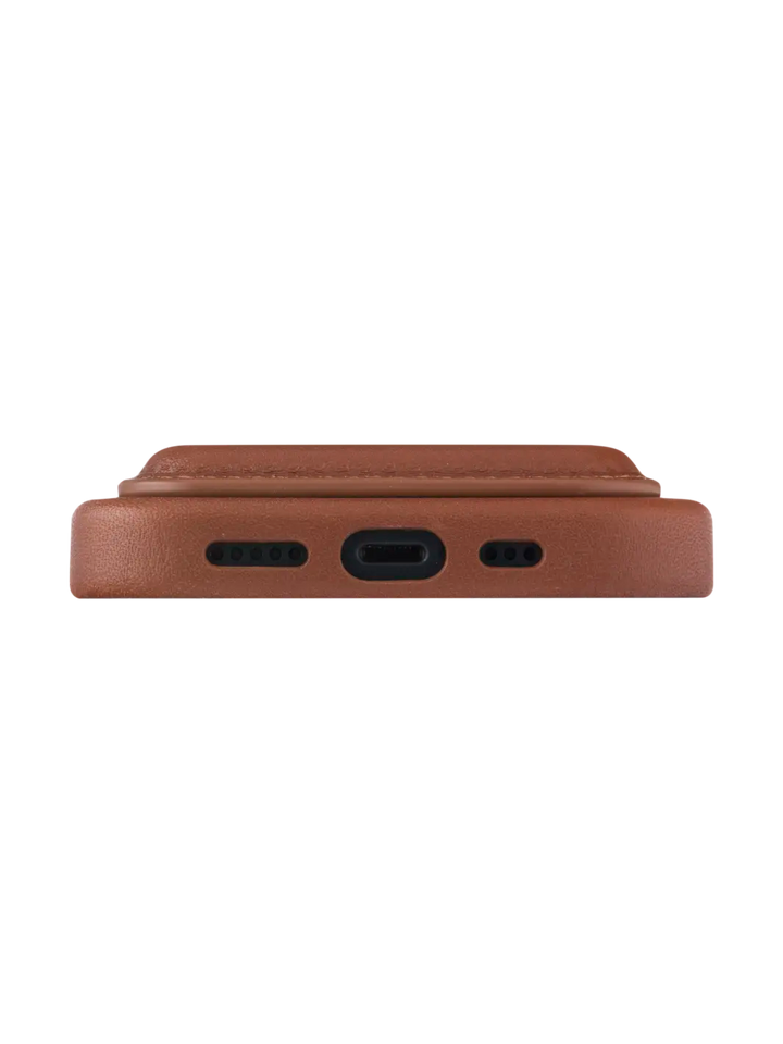 Leather wallet with MagSafe - Tan