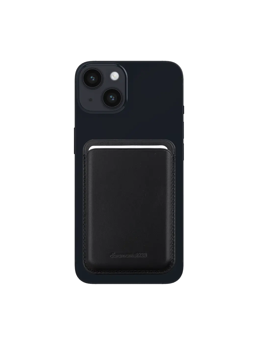 Leather wallet with MagSafe - Black