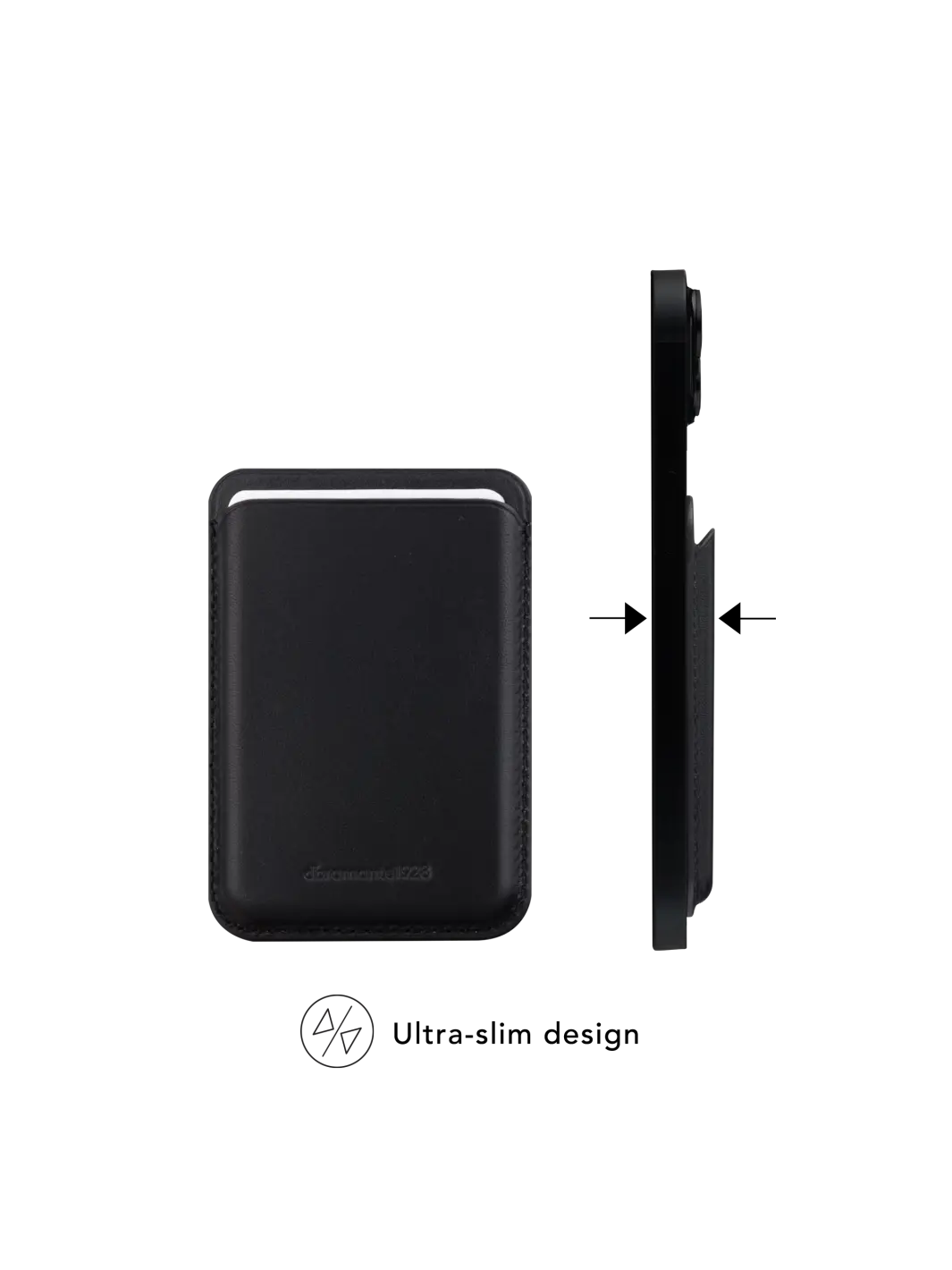 Leather wallet with MagSafe - Black