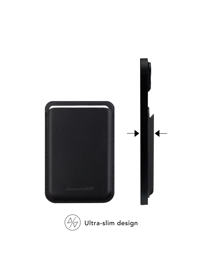 Leather wallet with MagSafe - Black