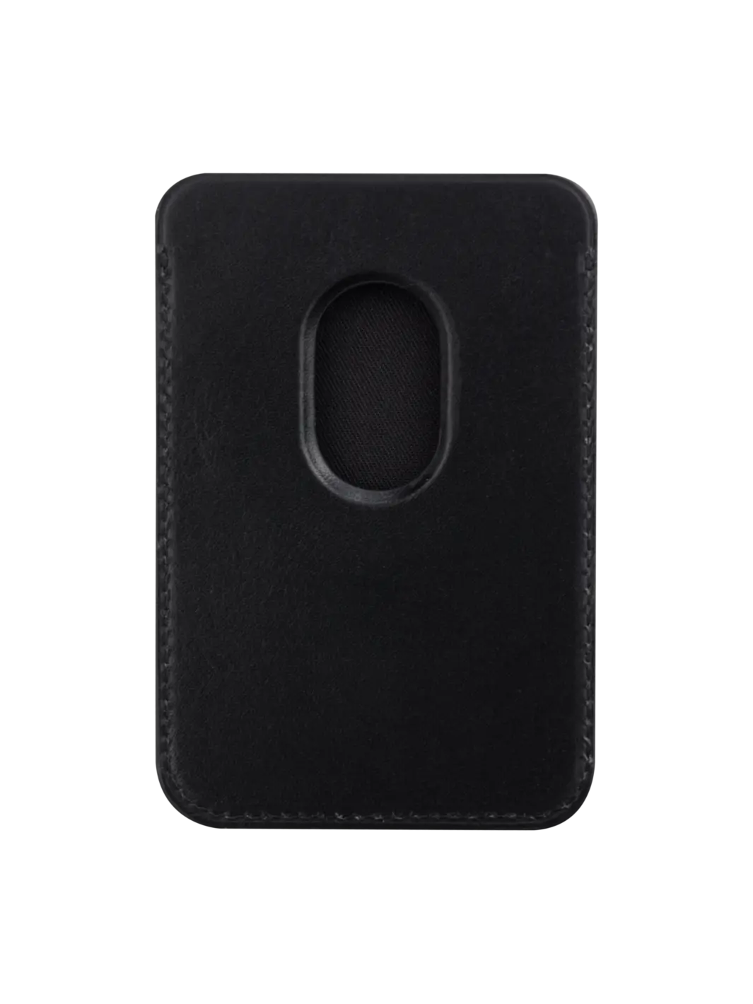 Leather wallet with MagSafe - Black