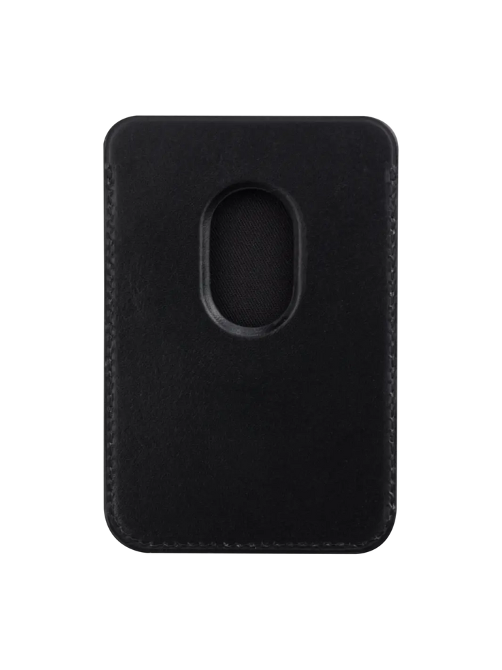 Leather wallet with MagSafe - Black