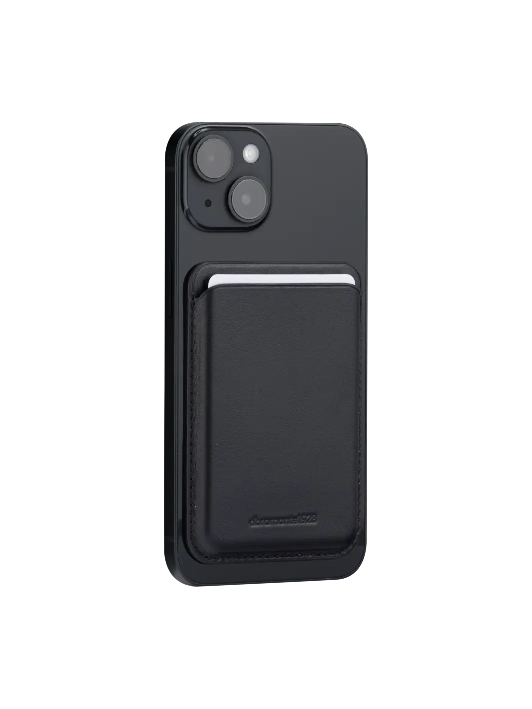 Leather wallet with MagSafe - Black