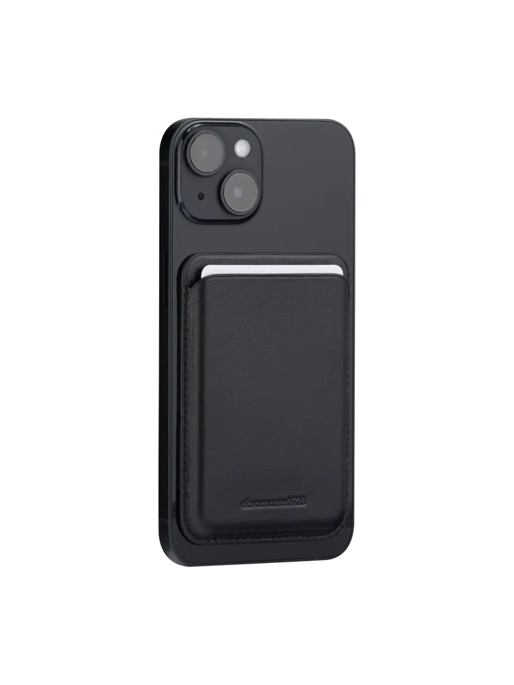 Leather wallet with MagSafe - Black