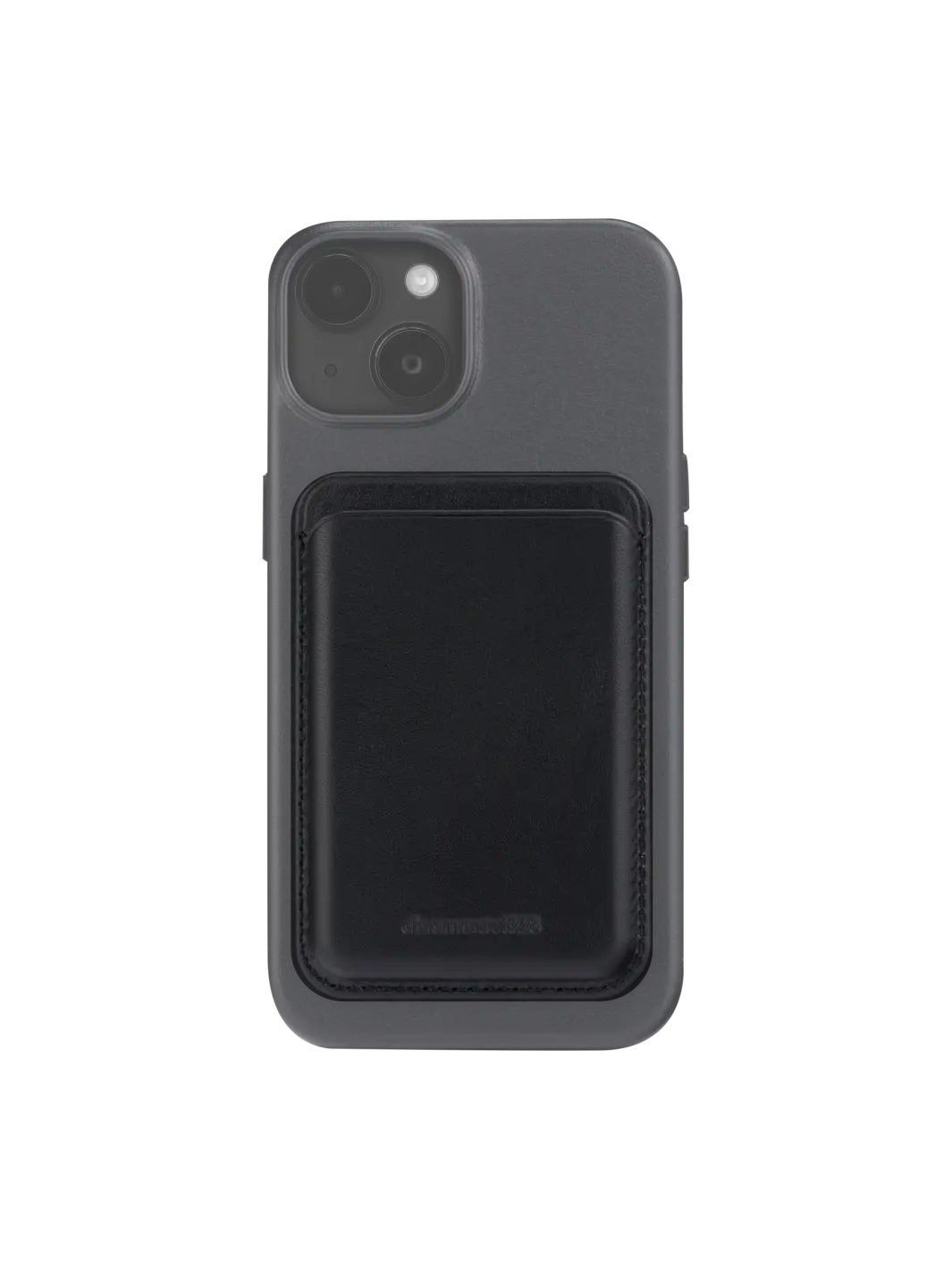 Leather wallet with MagSafe - Black