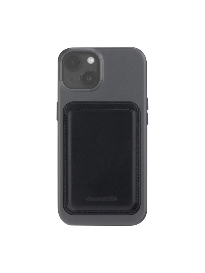 Leather wallet with MagSafe - Black