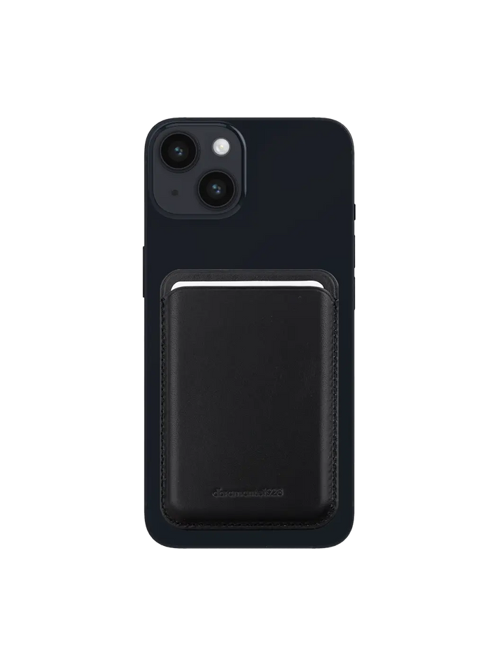 Leather wallet with MagSafe - Black