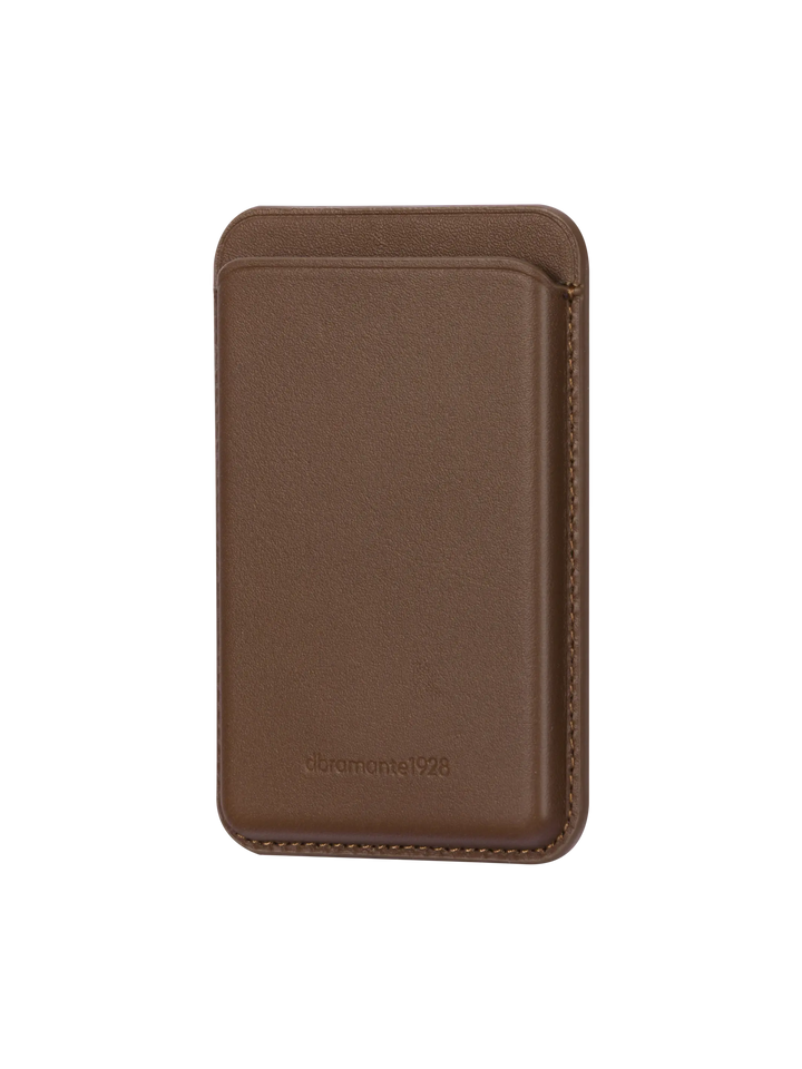 Leather wallet with MagSafe - Dark Tan