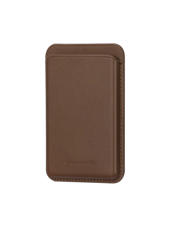 Leather wallet with MagSafe - Dark Tan