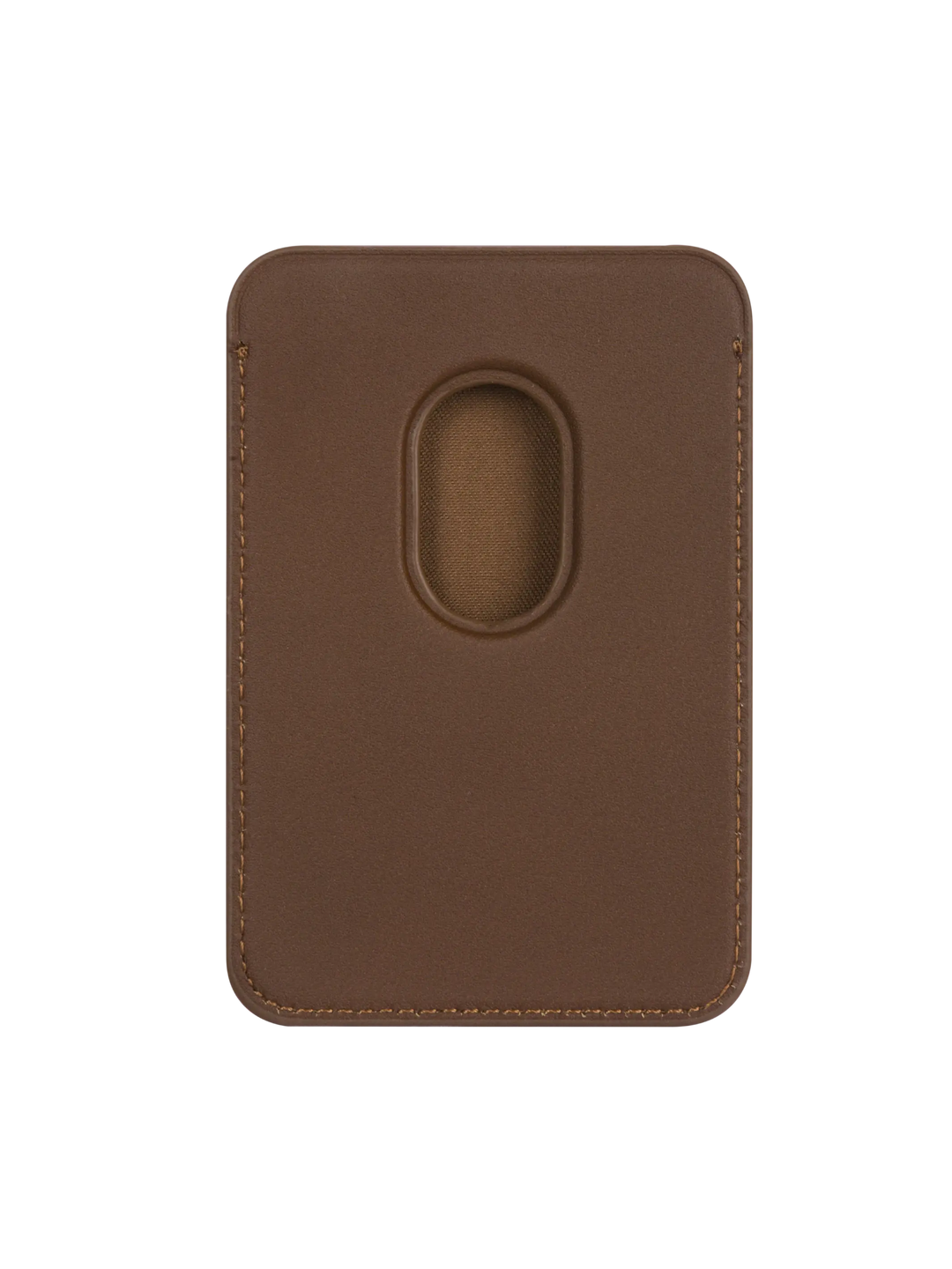 Leather wallet with MagSafe - Dark Tan