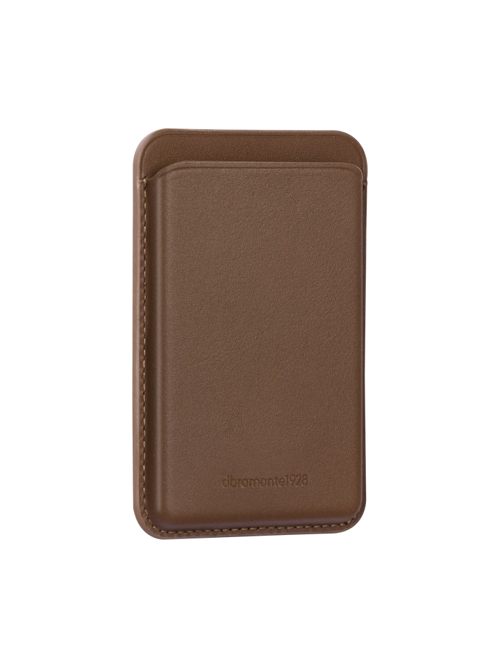 Leather wallet with MagSafe - Dark Tan