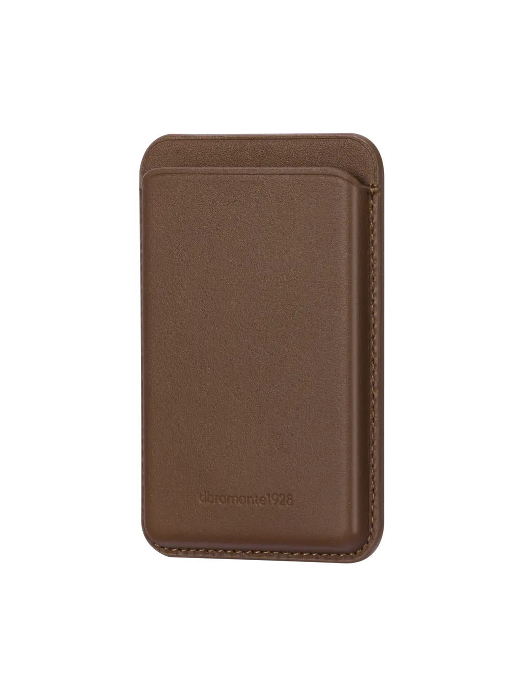 Leather wallet with MagSafe - Dark Tan
