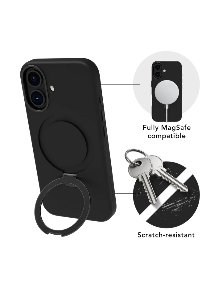 Roskilde MagSafe Kickstand ICON - iPhone 16 - Midnight Phone Case