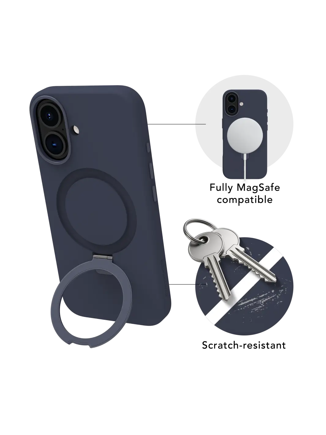 Roskilde MagSafe Kickstand ICON - iPhone 16 - Deep Water Phone Case