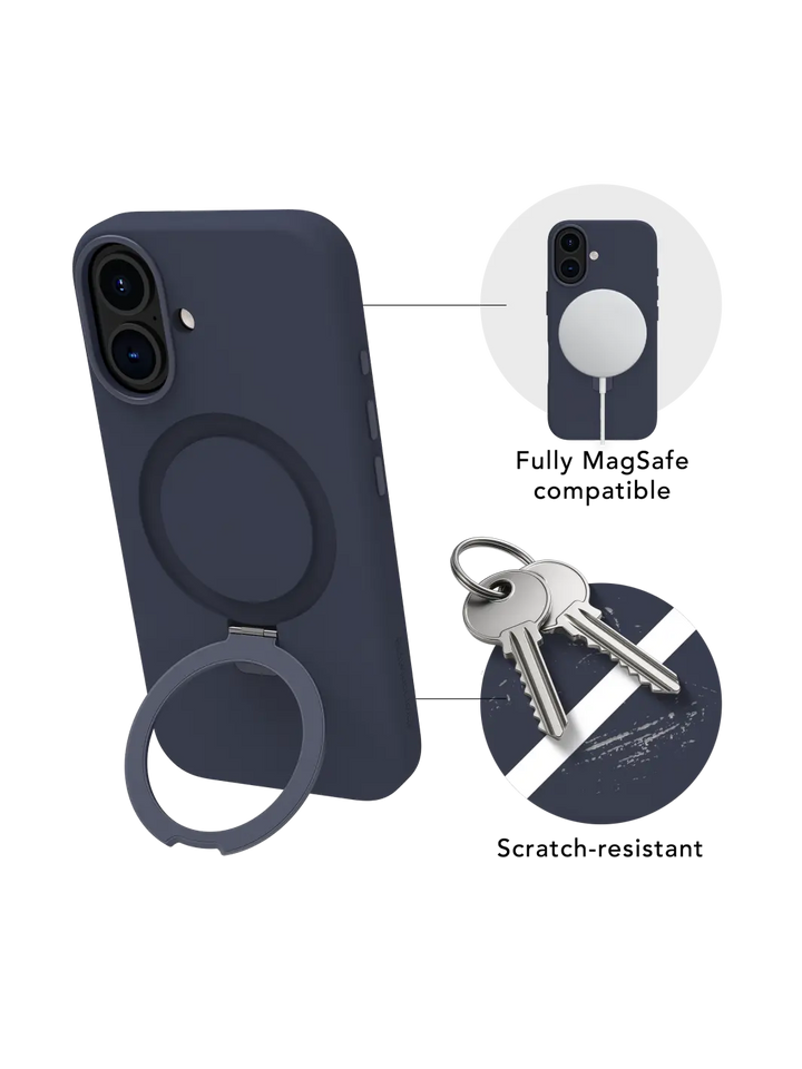 Roskilde MagSafe Kickstand ICON - iPhone 16 - Deep Water Phone Case