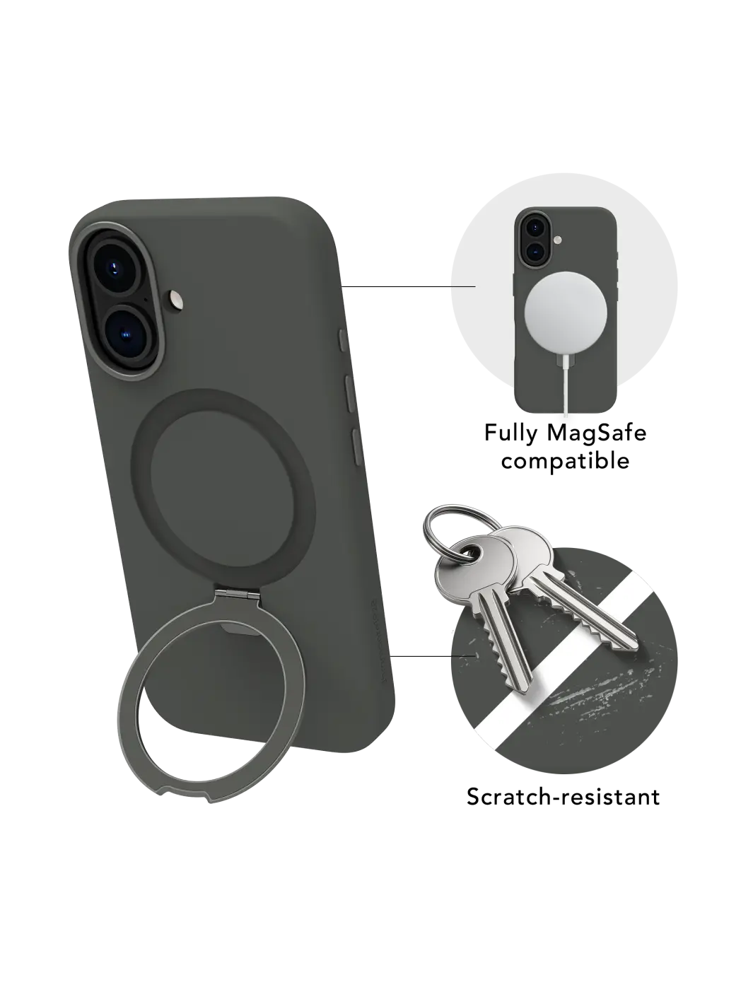 Roskilde MagSafe Kickstand ICON - iPhone 16 - Forest Shadow Phone Case