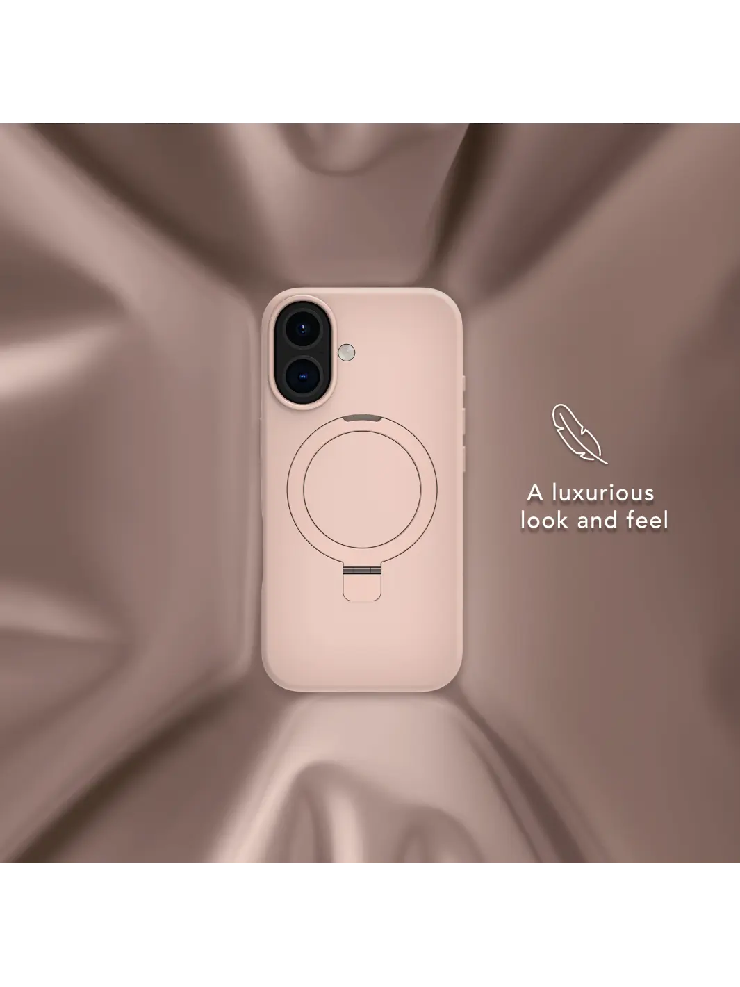 Roskilde MagSafe Kickstand ICON - iPhone 16 - Pink Sand Phone Case