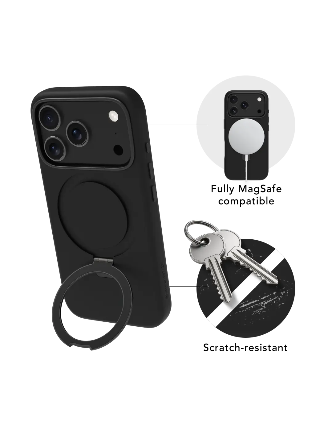 Roskilde MagSafe Kickstand ICON - iPhone 17 Pro - Midnight Phone Case