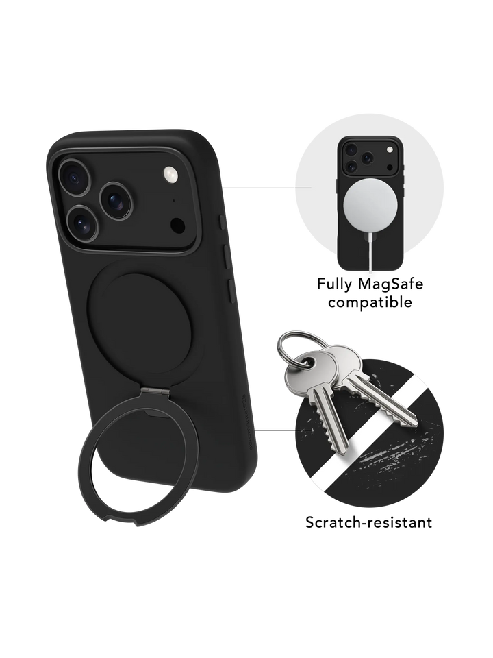 Roskilde MagSafe Kickstand ICON - iPhone 18 Pro/17 Pro - Midnight Phone Case