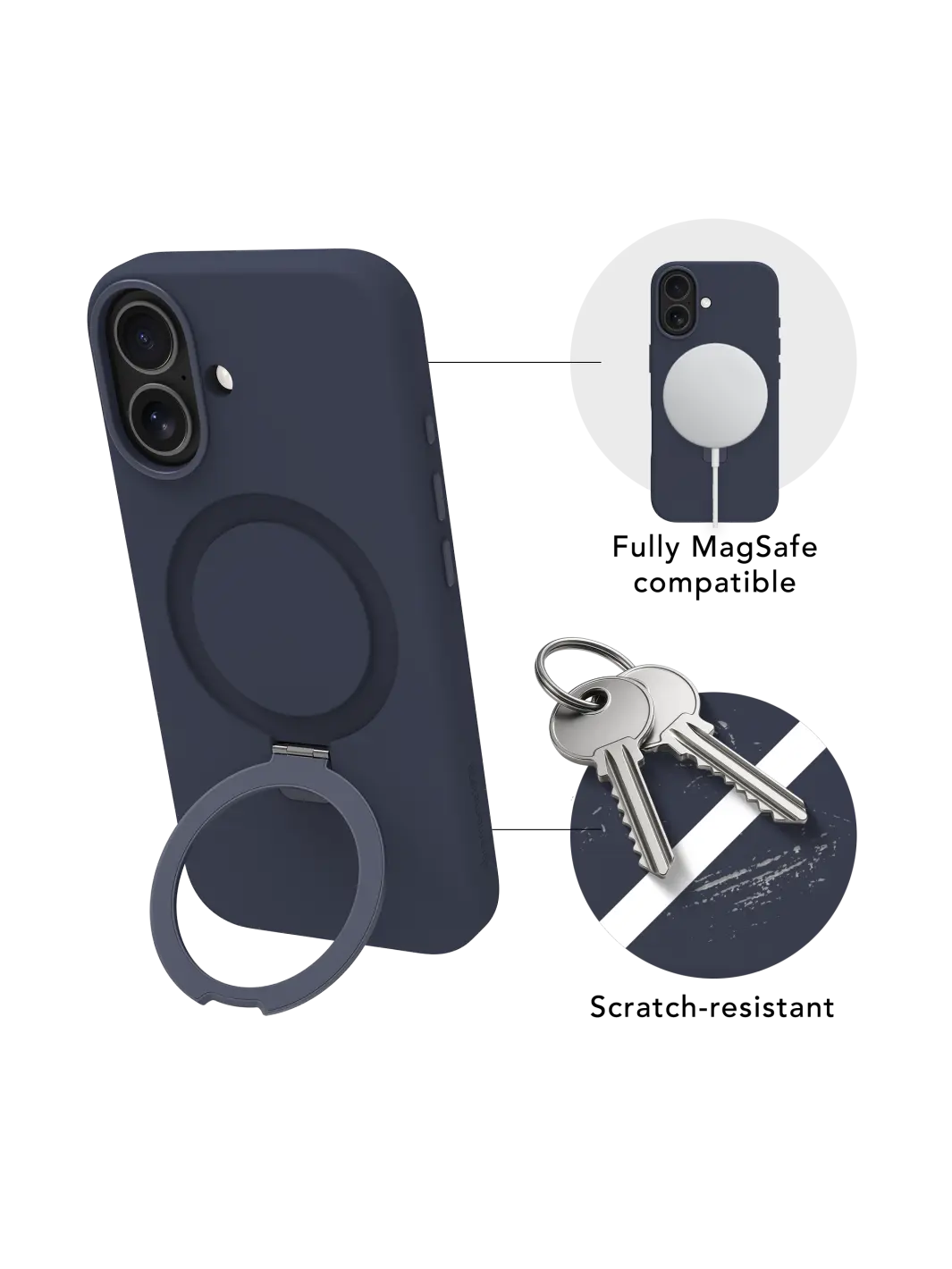 Roskilde MagSafe Kickstand ICON - iPhone 17 - Deep Water Phone Case
