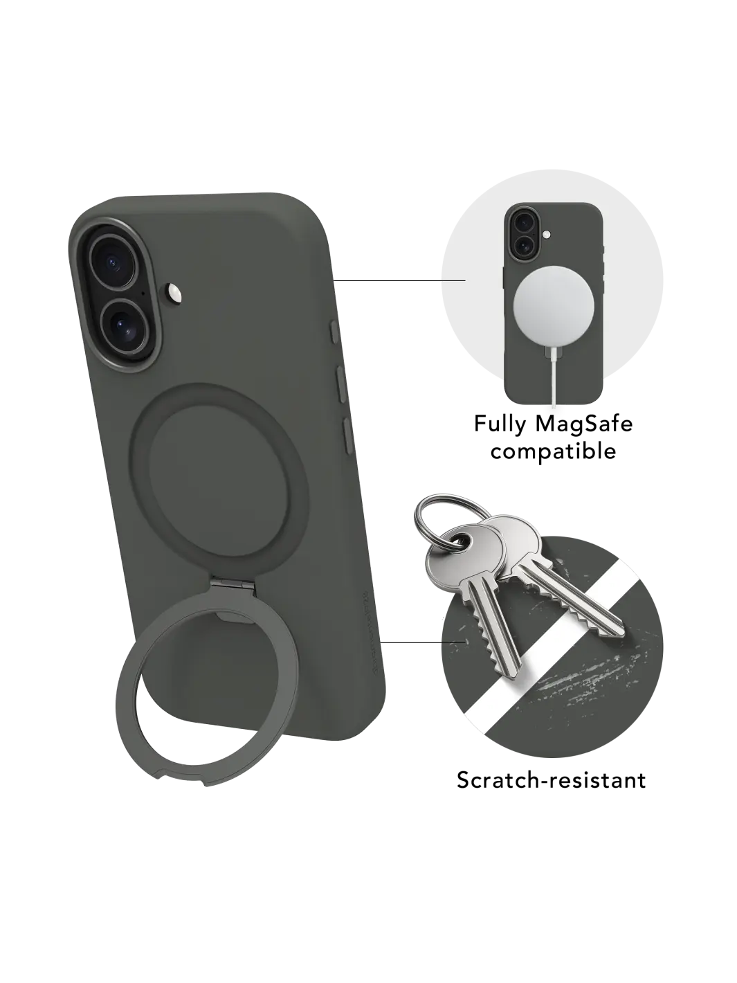 Roskilde MagSafe Kickstand ICON - iPhone 17 - Forest Shadow Phone Case