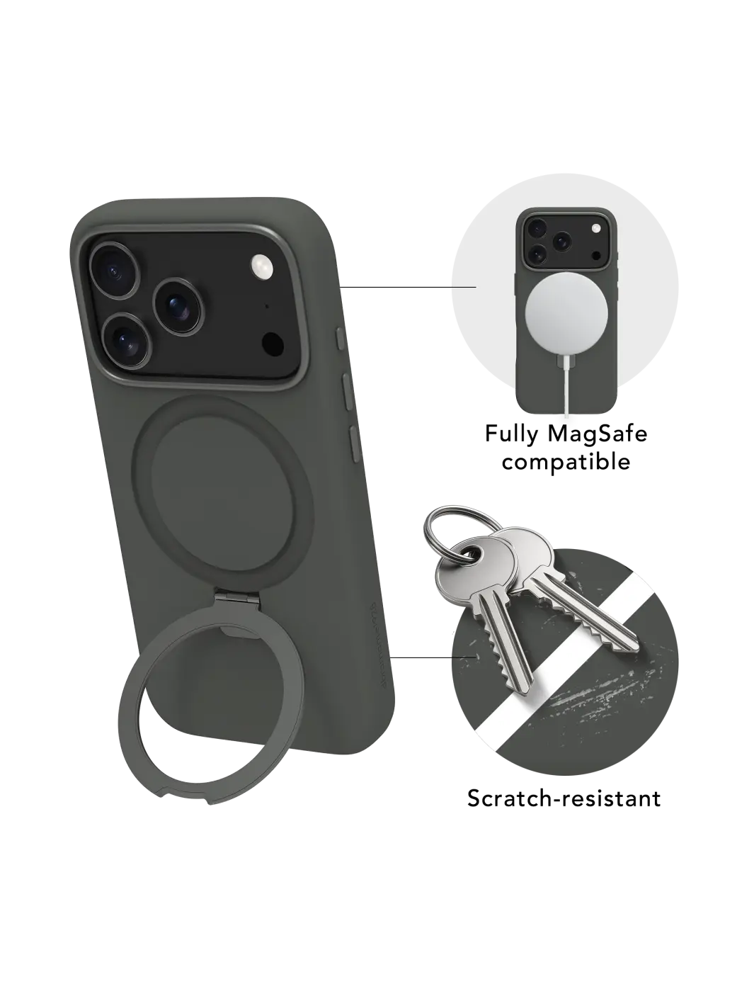 Roskilde MagSafe Kickstand ICON - iPhone 17 Pro - Forest Shadow Phone Case
