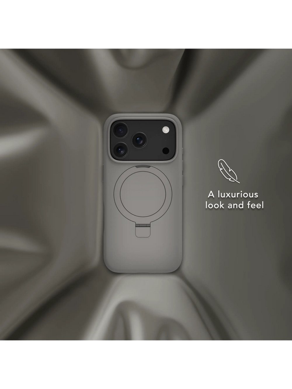 Roskilde MagSafe Kickstand ICON - iPhone 18 Pro/17 Pro - River Stone Phone Case
