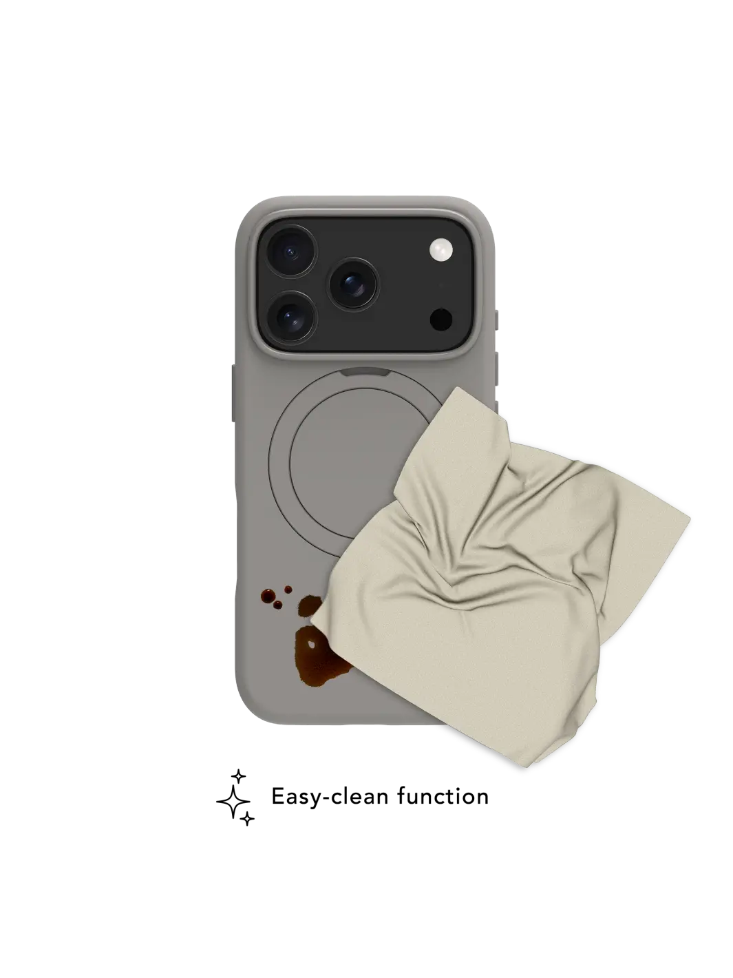 Roskilde MagSafe Kickstand ICON - iPhone 17 Pro - River Stone Phone Case