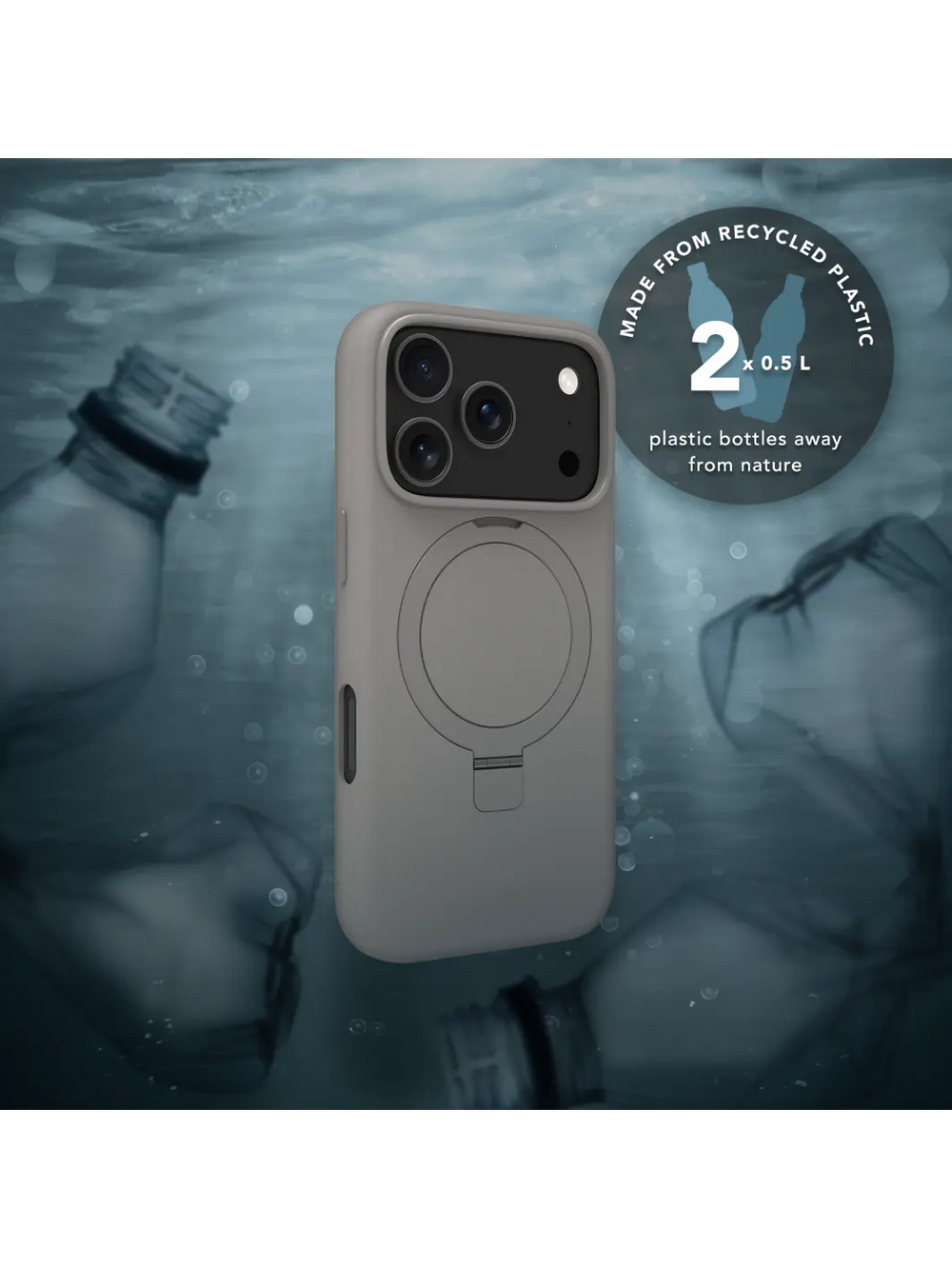 Roskilde MagSafe Kickstand ICON - iPhone 17 Pro - River Stone Phone Case