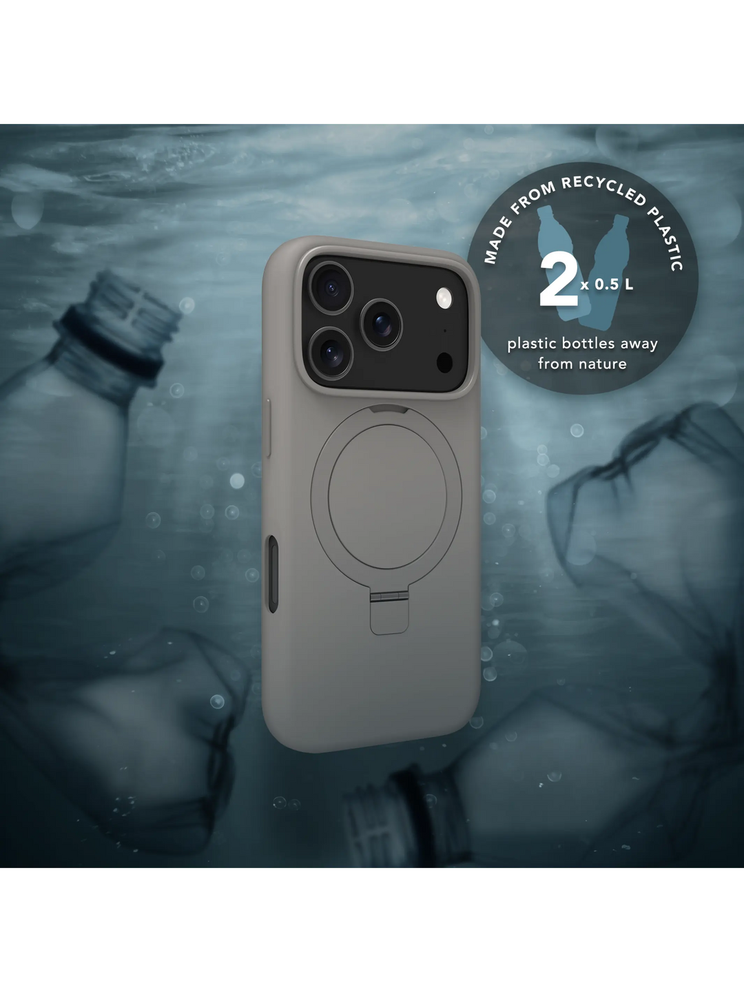 Roskilde MagSafe Kickstand ICON - iPhone 18 Pro/17 Pro - River Stone Phone Case