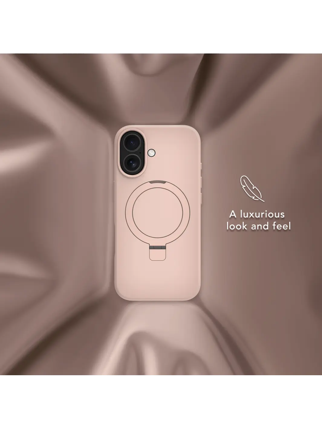 Roskilde MagSafe Kickstand ICON - iPhone 17 - Pink Sand Phone Case