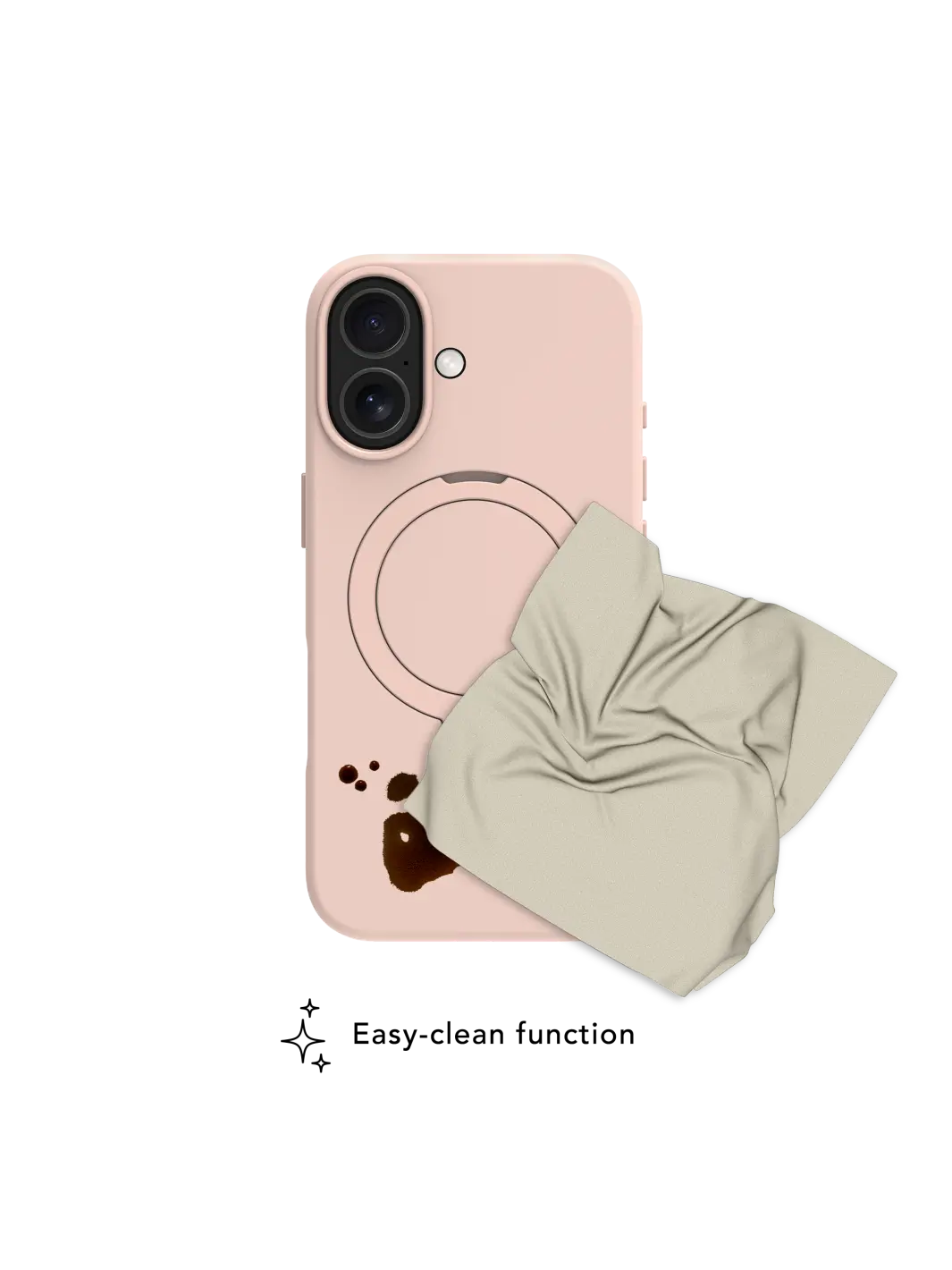 Roskilde MagSafe Kickstand ICON - iPhone 17 - Pink Sand Phone Case