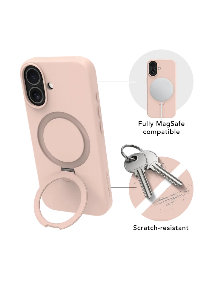 Roskilde MagSafe Kickstand ICON - iPhone 17 - Pink Sand Phone Case