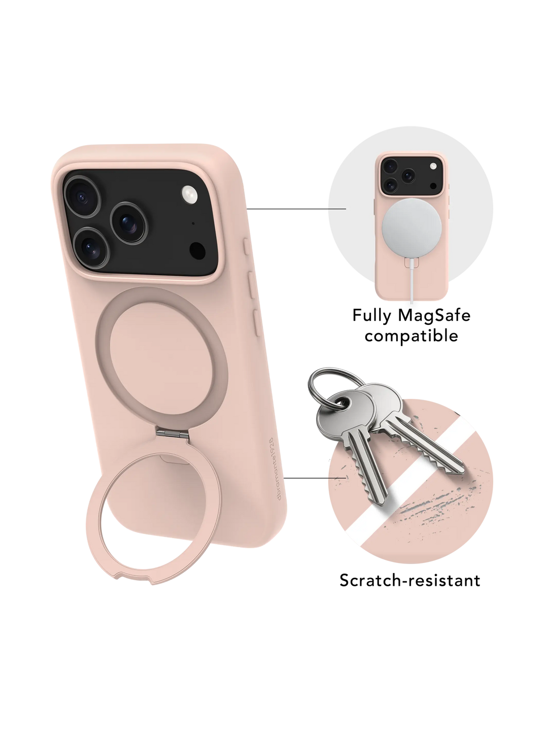 Roskilde MagSafe Kickstand ICON - iPhone 17 Pro - Pink Sand