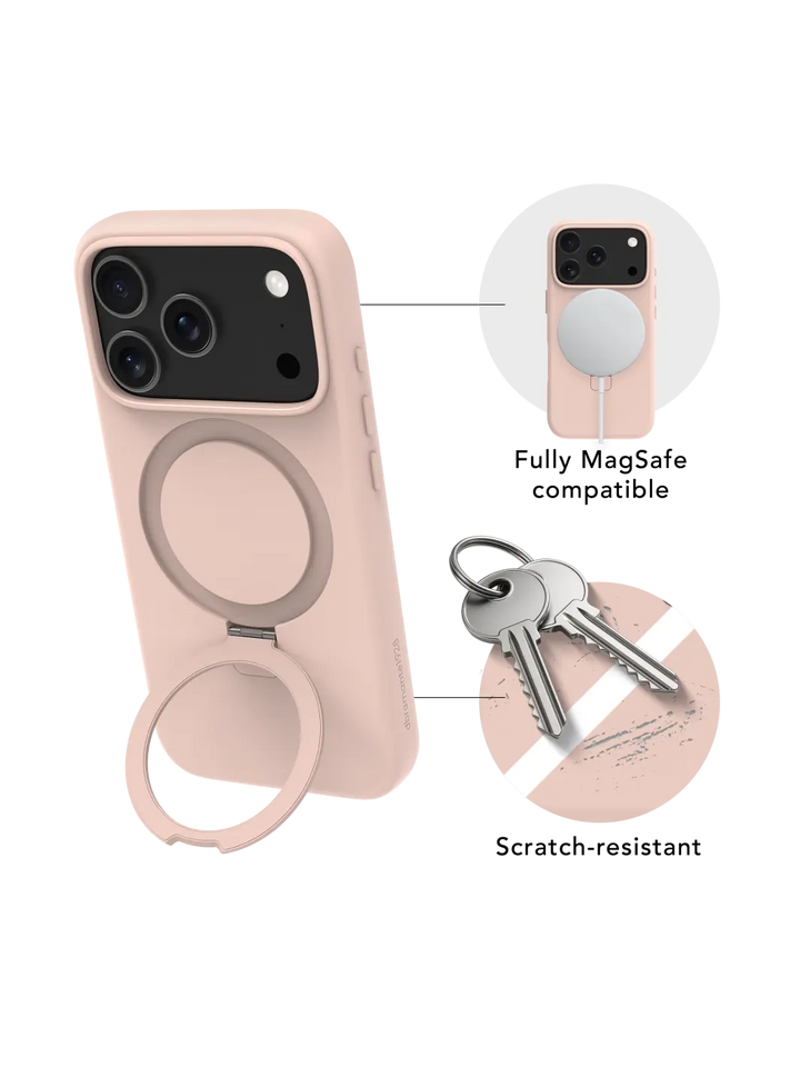 Roskilde MagSafe Kickstand ICON - iPhone 17 Pro - Pink Sand Phone Case