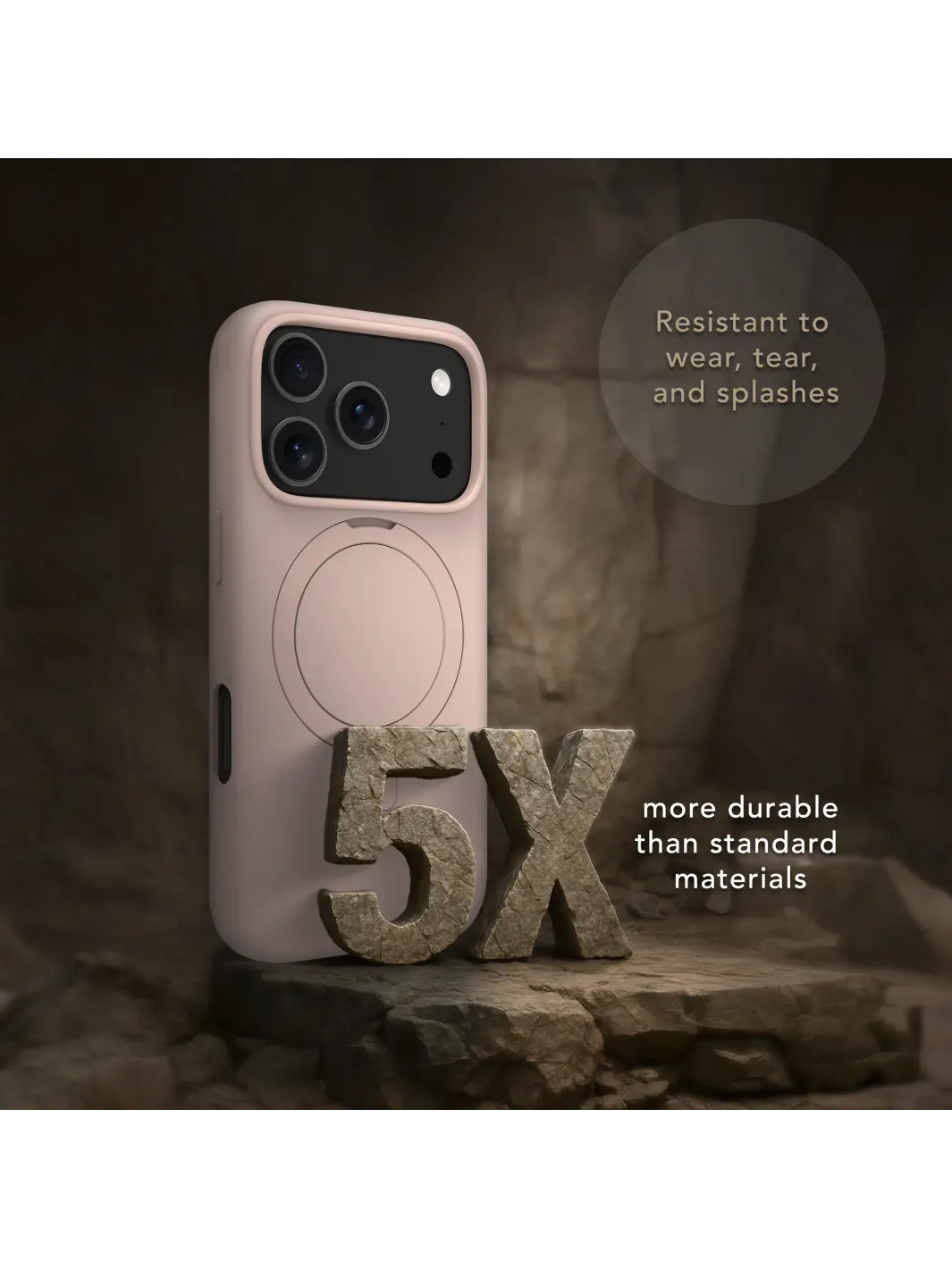 Roskilde MagSafe Kickstand ICON - iPhone 17 Pro - Pink Sand Phone Case