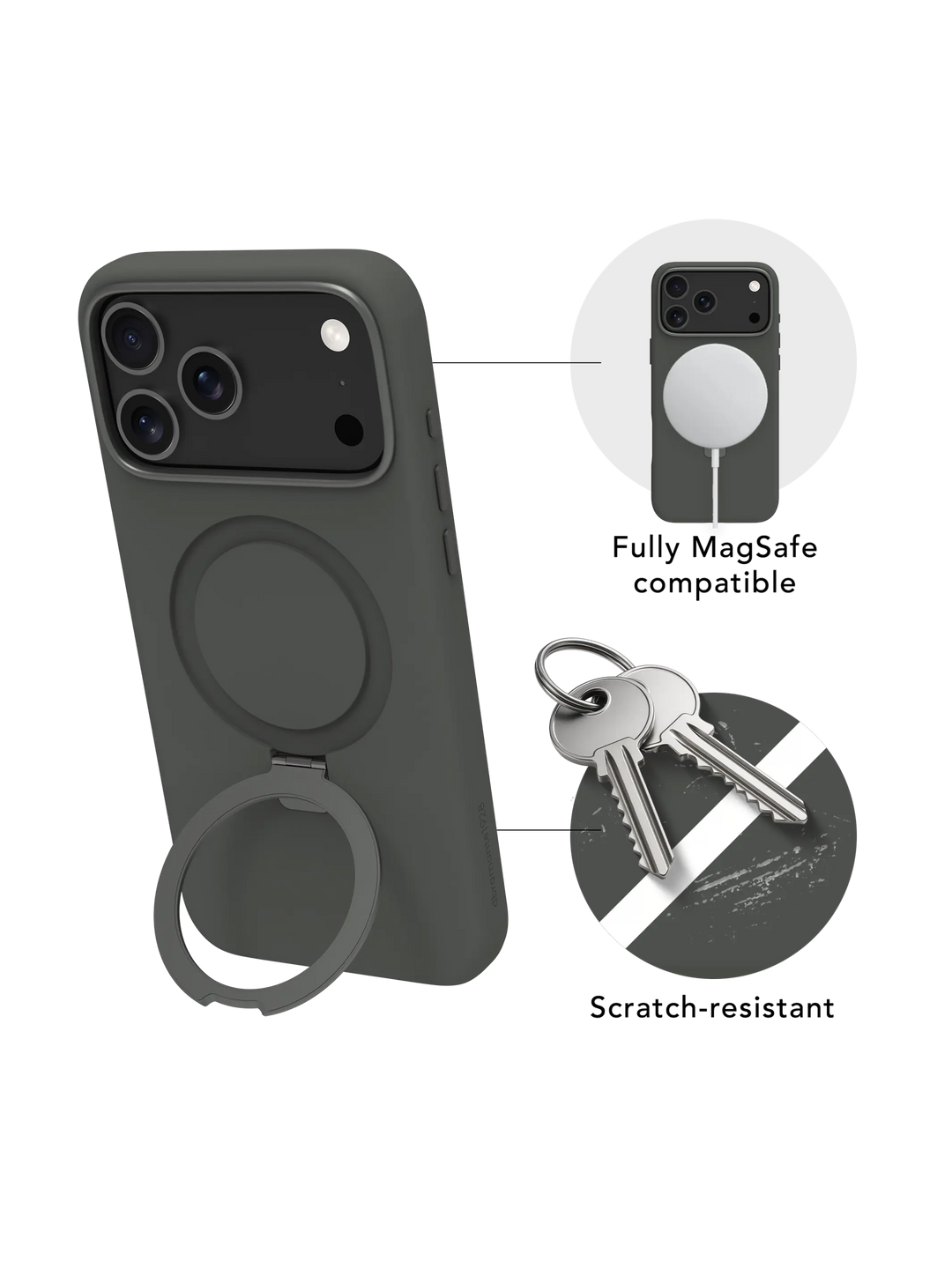 Roskilde MagSafe Kickstand ICON - iPhone 17 Pro Max - Wald Schatten