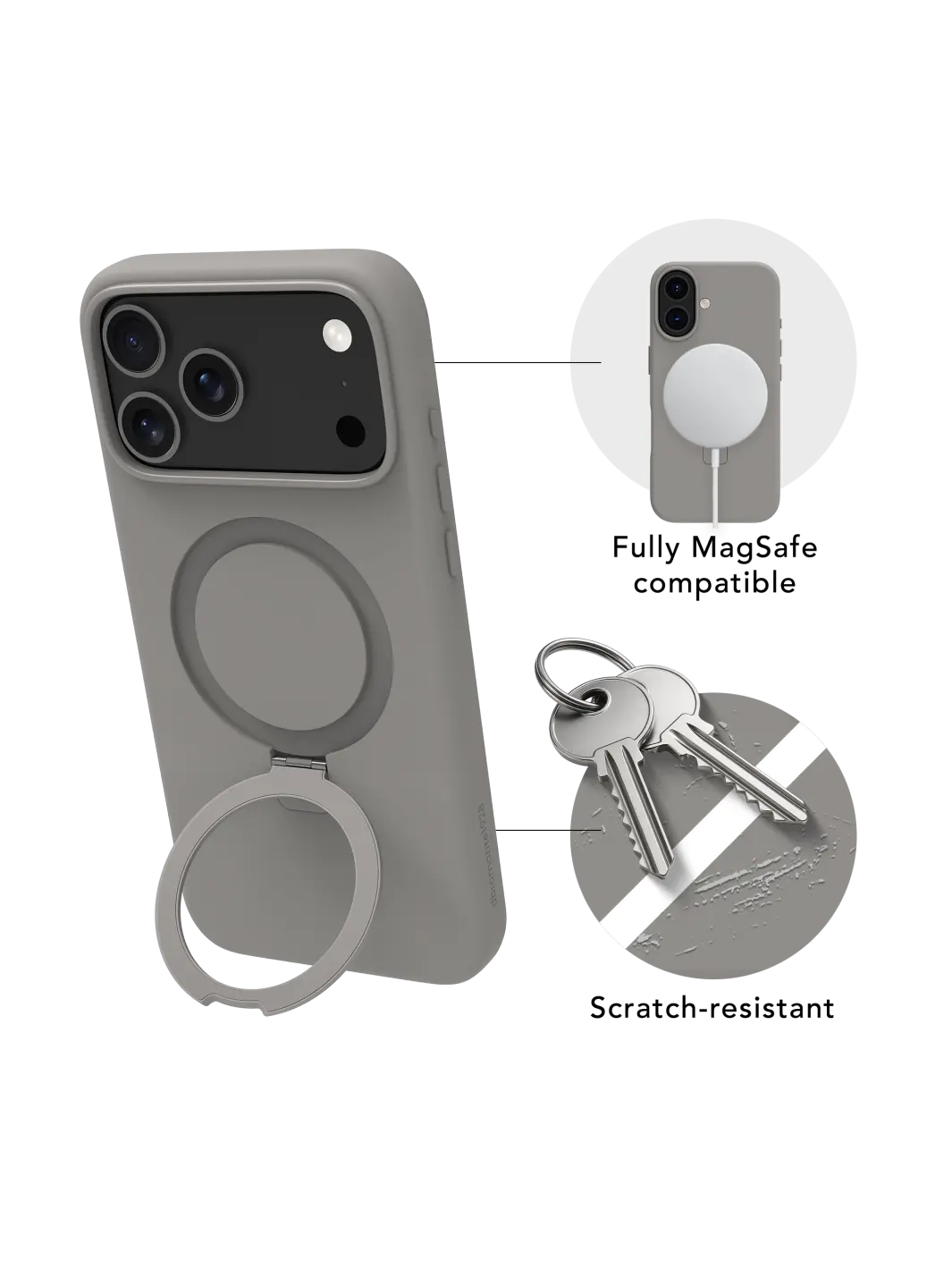 Roskilde MagSafe Kickstand ICON - iPhone 17 Pro Max - River Stone Phone Case