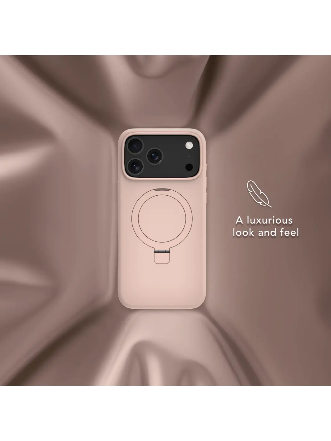 Roskilde MagSafe Kickstand ICON - iPhone 17 Pro Max - Pink Sand Phone Case