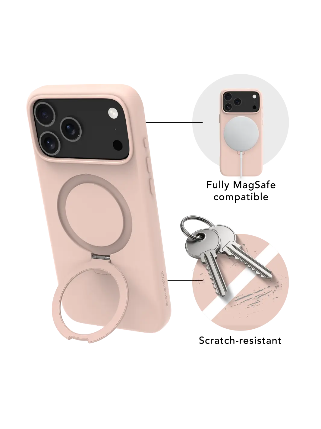 Roskilde MagSafe Kickstand ICON - iPhone 17 Pro Max - Pink Sand Phone Case